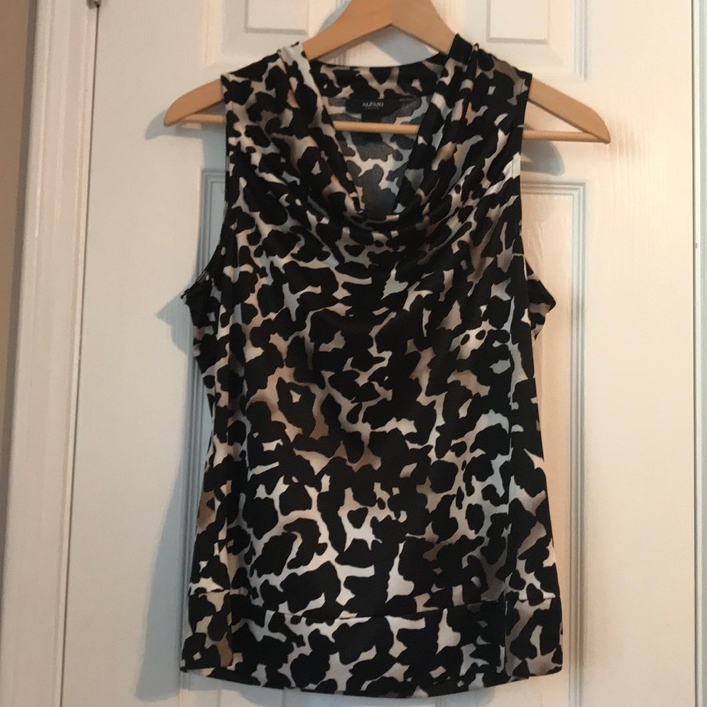 Animal print sleeveless blouse